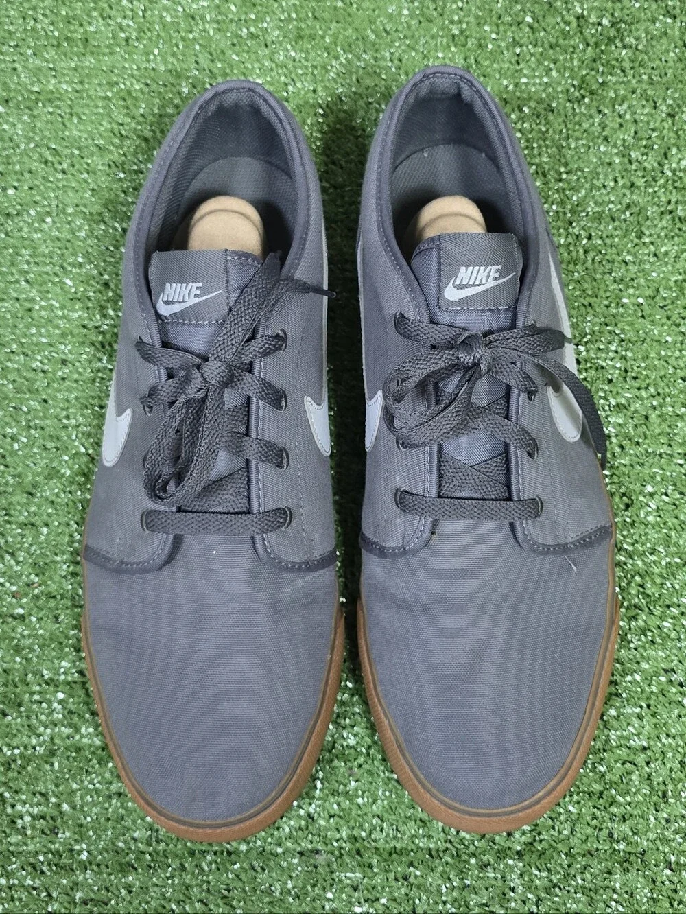 Nike Toki Cotton Canvas Low Laced Gum Sole Sneakers Dark Grey Size 14